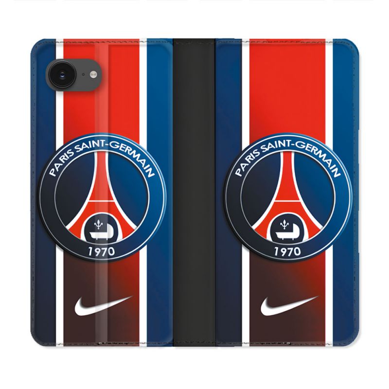 Housse Cuir Portefeuille Pour Iphone 16e Foot PSG 1970