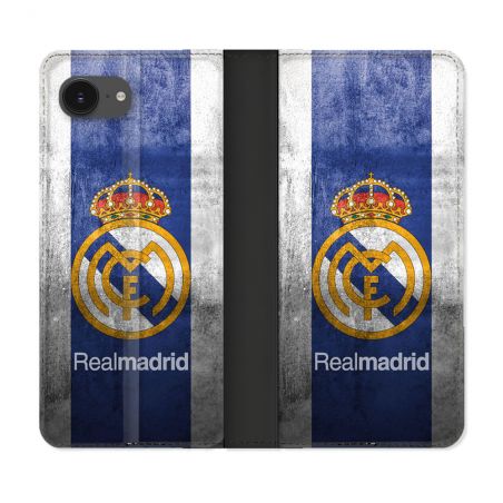 Housse Cuir Portefeuille Pour Iphone 16e Foot Real Madrid