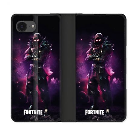 Housse Cuir Portefeuille Pour Iphone 16e Fortnite Raven