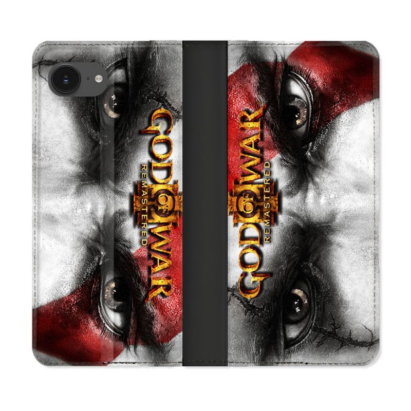 Housse Cuir Portefeuille Pour Iphone 16e God Of War GOW