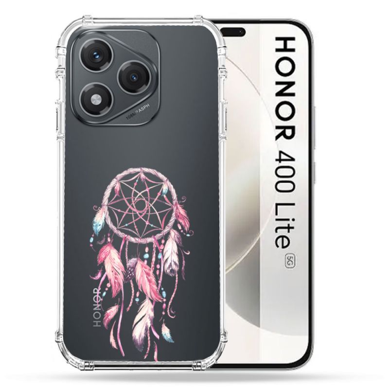 Coque Renforcée Transparente Pour Honor 400 Lite 5G Attrape Reve Rose
