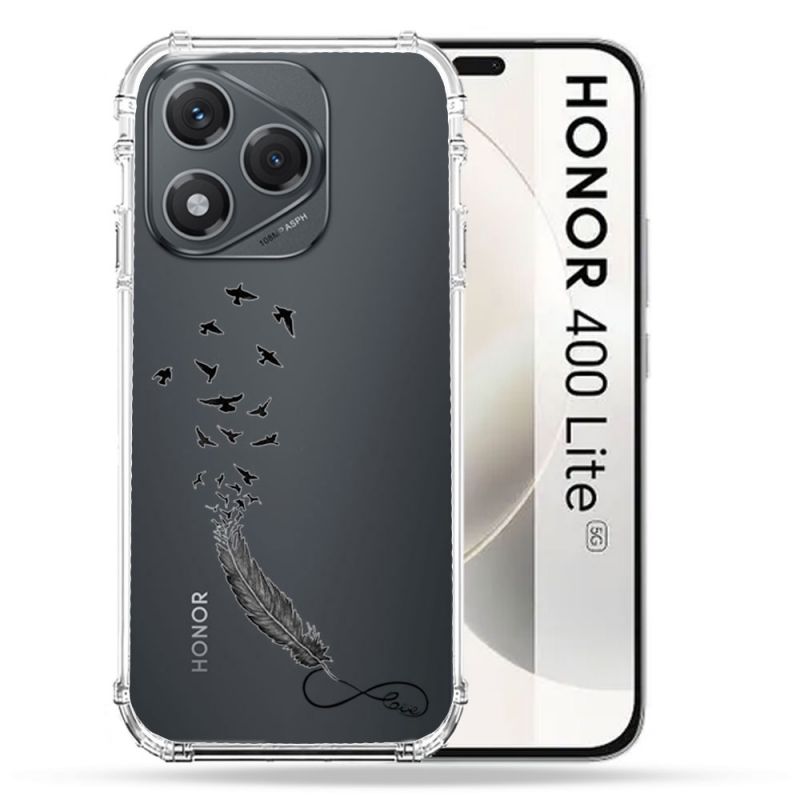 Coque Renforcée Transparente Pour Honor 400 Lite 5G Plume Infini