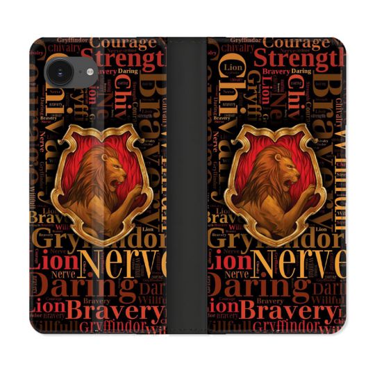 Housse Cuir Portefeuille Pour Iphone 16e Harry Potter Griffondor