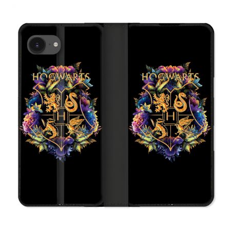 Housse Cuir Portefeuille Pour Iphone 16e Harry Potter Hogwarts