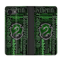 Housse Cuir Portefeuille Pour Iphone 16e Harry Potter Serpentar