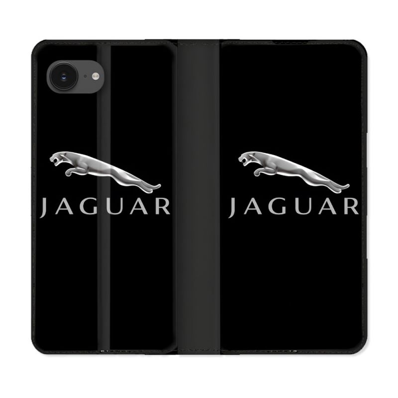 Housse Cuir Portefeuille Pour Iphone 16e Jaguar