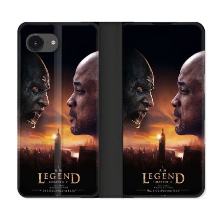 Housse Cuir Portefeuille Pour Iphone 16e Je suis une Légende