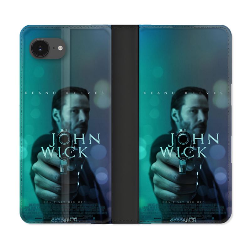 Housse Cuir Portefeuille Pour Iphone 16e John Wick