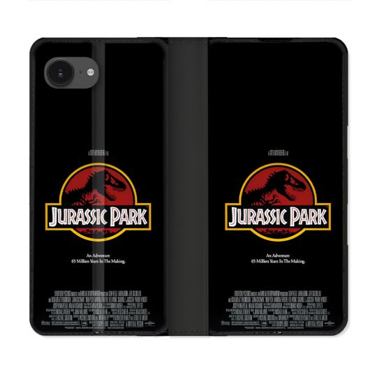 Housse Cuir Portefeuille Pour Iphone 16e Jurassic Park Affiche
