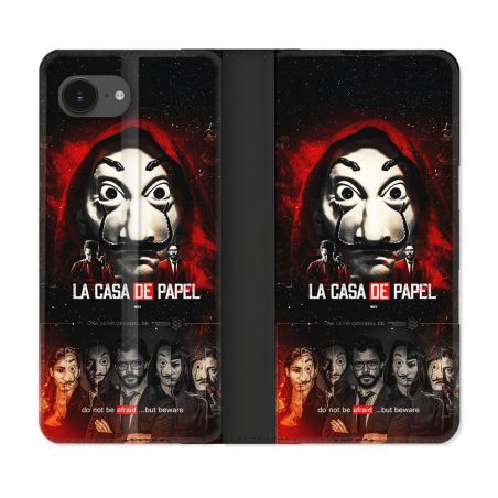 Housse Cuir Portefeuille Pour Iphone 16e La Casa De Papel