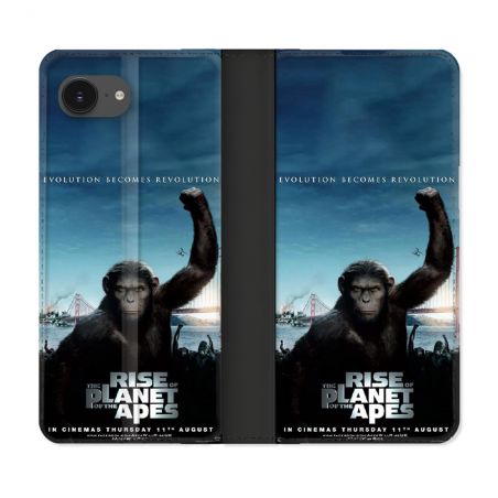 Housse Cuir Portefeuille Pour Iphone 16e La Planete Des Singes