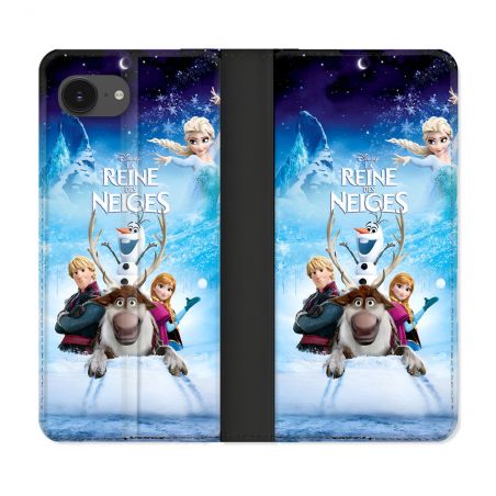 Housse Cuir Portefeuille Pour Iphone 16e La Reine Des Neiges