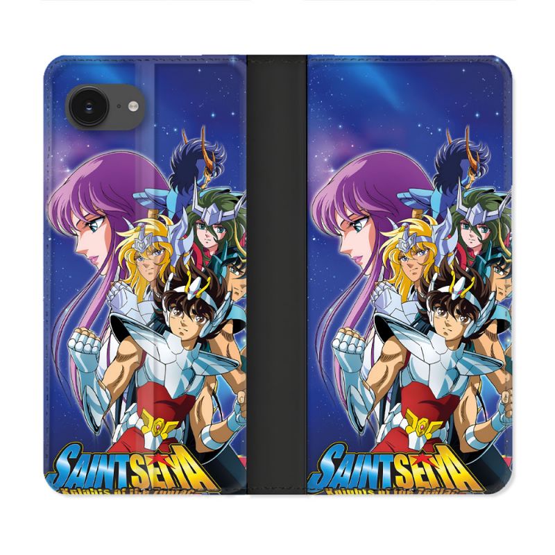 Housse Cuir Portefeuille Pour Iphone 16e Les Chevaliers Du Zodiaque