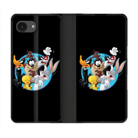 Housse Cuir Portefeuille Pour Iphone 16e Looney Tunes