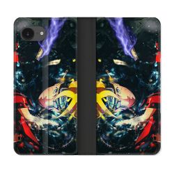 Housse Cuir Portefeuille Pour Iphone 16e Manga Boruto Eclair