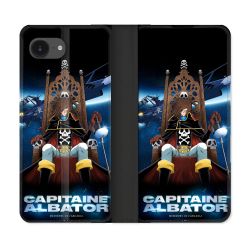 Housse Cuir Portefeuille Pour Iphone 16e Manga Capitaine Albator