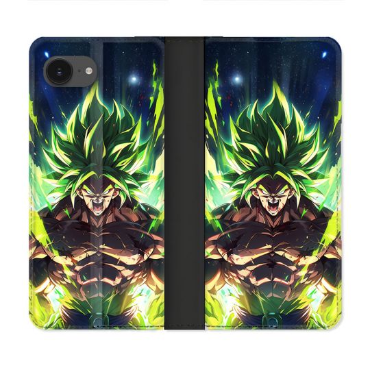 Housse Cuir Portefeuille Pour Iphone 16e Manga Dragon Ball Broly