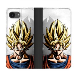 Housse Cuir Portefeuille Pour Iphone 16e Manga Dragon Ball Sangoku Portrait
