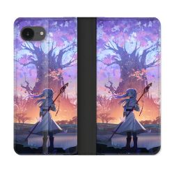 Housse Cuir Portefeuille Pour Iphone 16e Manga Frieren