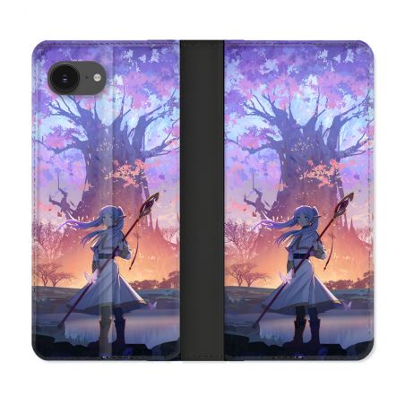 Housse Cuir Portefeuille Pour Iphone 16e Manga Frieren