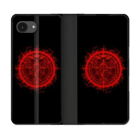 Housse Cuir Portefeuille Pour Iphone 16e Manga Fullmetal Alchemist Logo