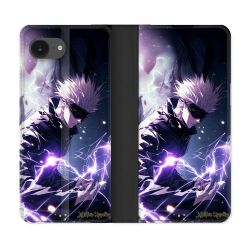Housse Cuir Portefeuille Pour Iphone 16e Manga Jujutsu Kaisen Gojo Saturo