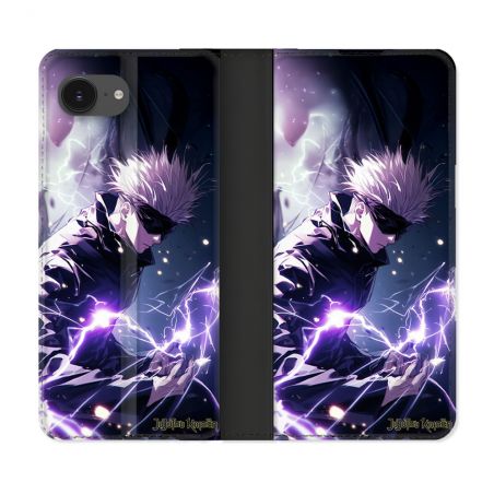 Housse Cuir Portefeuille Pour Iphone 16e Manga Jujutsu Kaisen Gojo Saturo