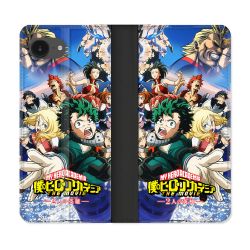 Housse Cuir Portefeuille Pour Iphone 16e Manga My Hero Academia Affiche