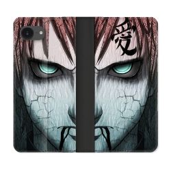 Housse Cuir Portefeuille Pour Iphone 16e Manga Naruto Gaara