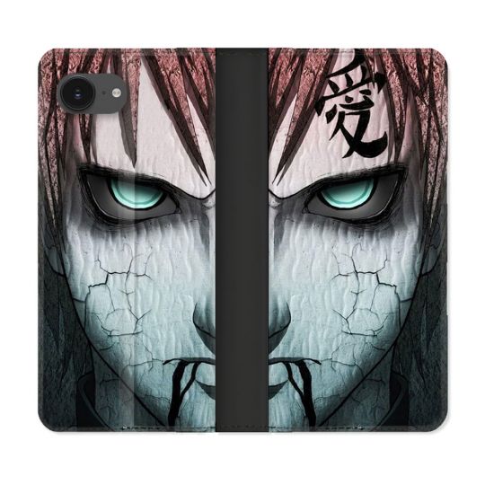 Housse Cuir Portefeuille Pour Iphone 16e Manga Naruto Gaara