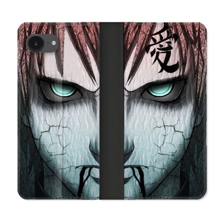 Housse Cuir Portefeuille Pour Iphone 16e Manga Naruto Gaara