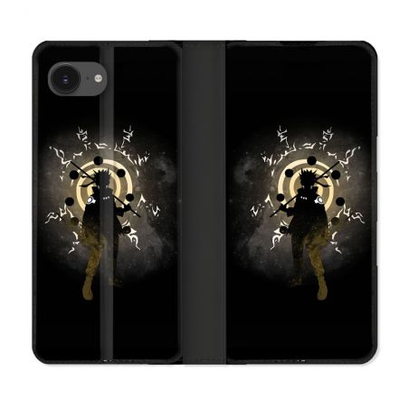 Housse Cuir Portefeuille Pour Iphone 16e Manga Naruto Sage