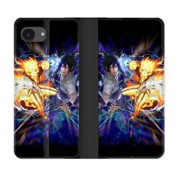 Housse Cuir Portefeuille Pour Iphone 16e Manga Naruto VS