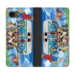 Housse Cuir Portefeuille Pour Iphone 16e Manga One Piece Sunny