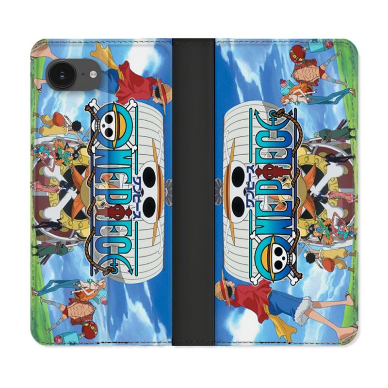 Housse Cuir Portefeuille Pour Iphone 16e Manga One Piece Sunny