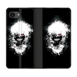 Housse Cuir Portefeuille Pour Iphone 16e Manga Tokyo Ghoul Kaneki Tag