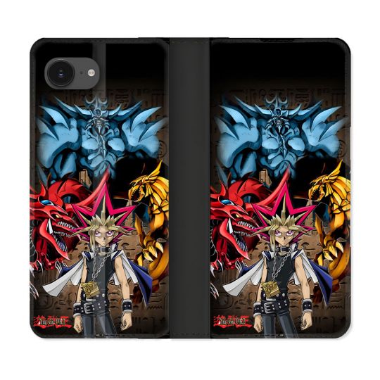 Housse Cuir Portefeuille Pour Iphone 16e Manga Yu Gi Oh