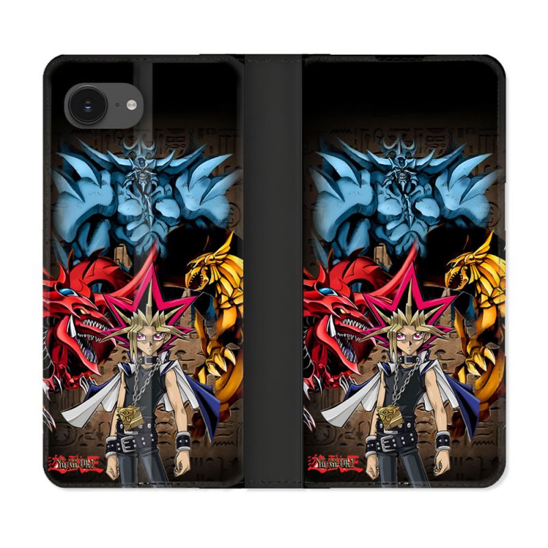Housse Cuir Portefeuille Pour Iphone 16e Manga Yu Gi Oh