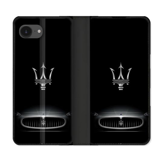 Housse Cuir Portefeuille Pour Iphone 16e Maserati