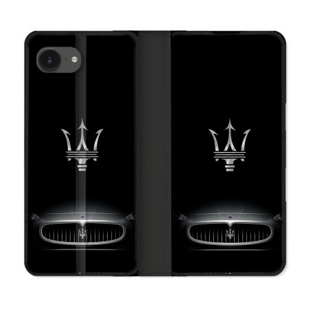 Housse Cuir Portefeuille Pour Iphone 16e Maserati
