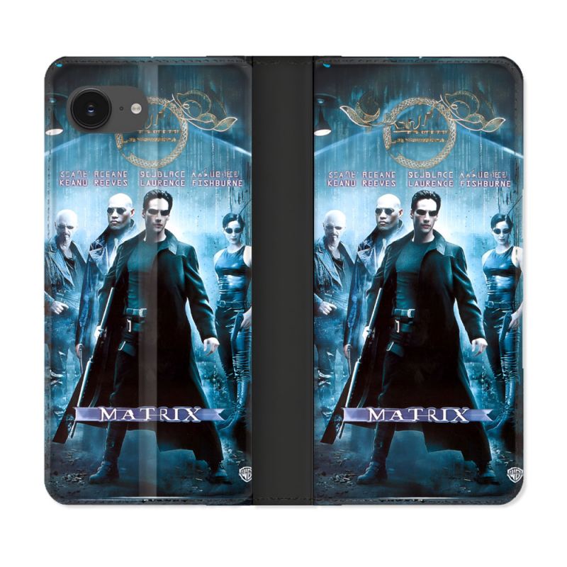 Housse Cuir Portefeuille Pour Iphone 16e Matrix Affiche