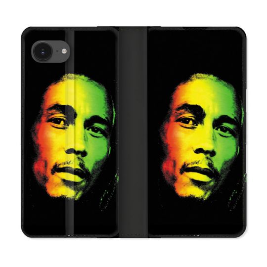 Housse Cuir Portefeuille Pour Iphone 16e Musique Bob Marley 2