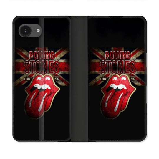 Housse Cuir Portefeuille Pour Iphone 16e Musique Rolling Stones