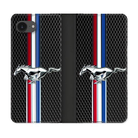 Housse Cuir Portefeuille Pour Iphone 16e Mustang