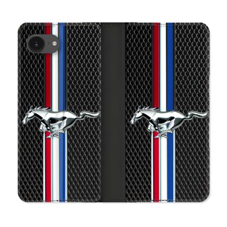 Housse Cuir Portefeuille Pour Iphone 16e Mustang