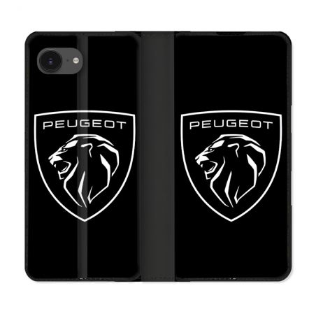 Housse Cuir Portefeuille Pour Iphone 16e Peugeot