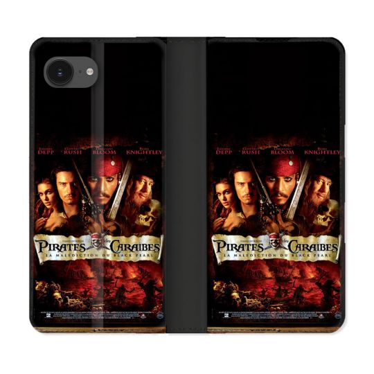 Housse Cuir Portefeuille Pour Iphone 16e Pirate Des Caraibes