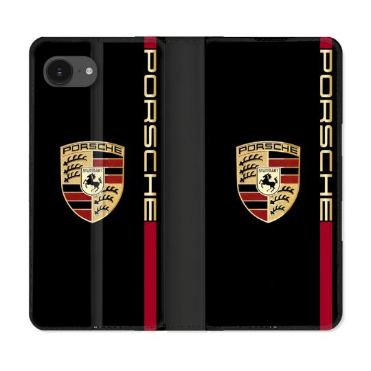 Housse Cuir Portefeuille Pour Iphone 16e Porsche Line
