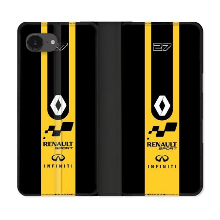 Housse Cuir Portefeuille Pour Iphone 16e Renault