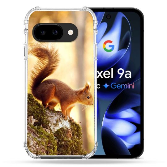 Coque Renforcée Pour Google Pixel 9A Animal Ecureuil Bois